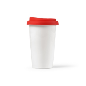 Gobelet de voyage Tagus céramique 330ml. Couvercle coloré 16