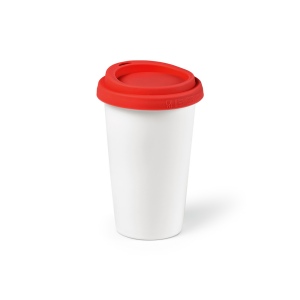 Gobelet de voyage Tagus céramique 330ml. Couvercle coloré 26