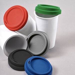 Gobelet de voyage Tagus céramique 330ml. Couvercle coloré 29