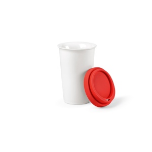 Gobelet de voyage Tagus céramique 330ml. Couvercle coloré 9