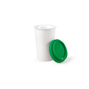 Gobelet de voyage Tagus céramique 330ml. Couvercle coloré 10