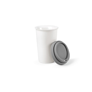 Gobelet de voyage Tagus céramique 330ml. Couvercle coloré 11