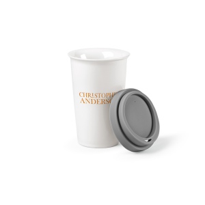 Gobelet de voyage Tagus céramique 330ml. Couvercle coloré 13