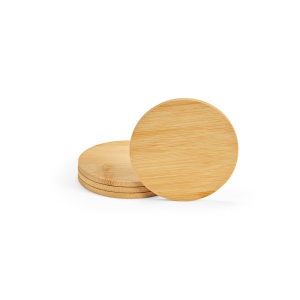 Sous-verres Christo en bambou, set de 4 5