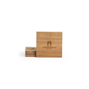 Sous-verres Velázquez  en bois d’acacia, set de 4 4