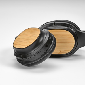 Casque sans fil Fleming en rABS/bambou, 400mAh, autonomie 8h 12