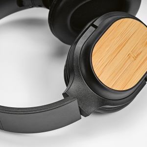Casque sans fil Fleming en rABS/bambou, 400mAh, autonomie 8h 11
