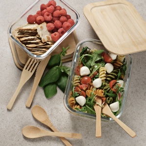 Boîte repas Van Gogh 500,verre borosilicaté et bambou 520 ml 6