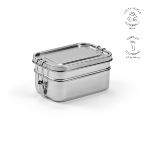 Boîte repas Picasso rInox 1240 ml, 2 niveaux,fermeture latérale 2