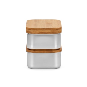 Boîte repas Vermeer rInox1480 ml, couvercle et couverts en bambou 8