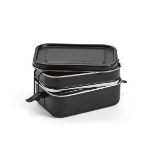 Boîte repas Tintoretto rInox 1240 ml,2 niveaux,fermeture latérale 15