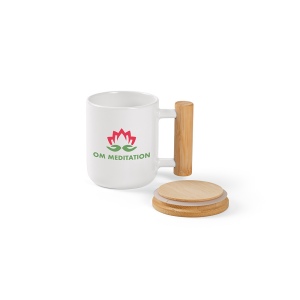 Mug Douro céramique, bouchon /anse en bambou 380&amp;#8239;ml. Sublimation 4