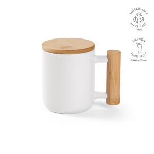 Mug Douro céramique, bouchon /anse en bambou 380&amp;#8239;ml. Sublimation 2