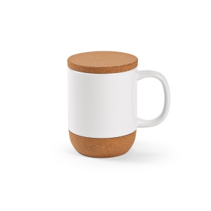 Mug Ebro en céramique, bouchon/base en liège 380&amp;#8239;ml. Sublimation 3