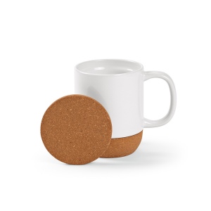 Mug Ebro en céramique, bouchon/base en liège 380&amp;#8239;ml. Sublimation 5