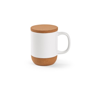 Mug Ebro en céramique, bouchon/base en liège 380&amp;#8239;ml. Sublimation 6