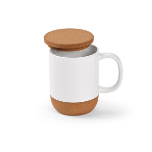 Mug Ebro en céramique, bouchon/base en liège 380&amp;#8239;ml. Sublimation 7