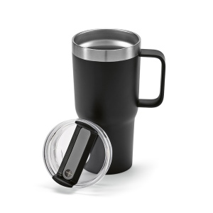 Mug Neman inox 580&amp;#8239;ml. Double paroi et bouchon rotatif 30