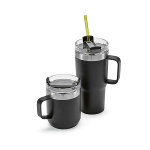 Mug Neman inox 580&amp;#8239;ml. Double paroi et bouchon rotatif 36