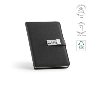 Carnet Melville rPET, fermeture métal, 192p 70g/m² 2
