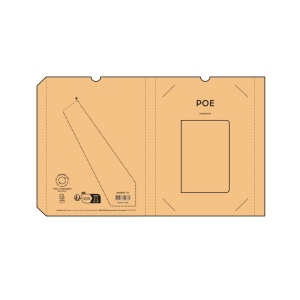 Carnet Poe couverture en lin, 196p recyclées 80g/m² 10