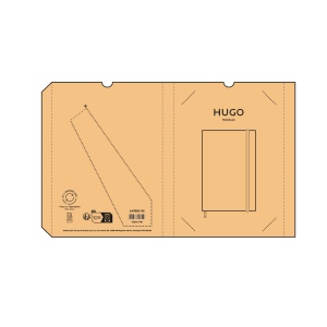 Carnet Hugo couverture en briques lait recyc., 160p 70g/m² 10