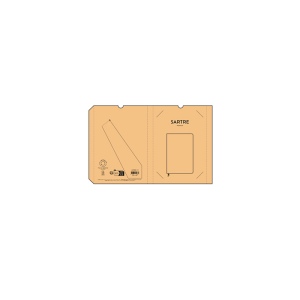 Carnet Sartre couverture souple rPU, 196p 80g/m² 13