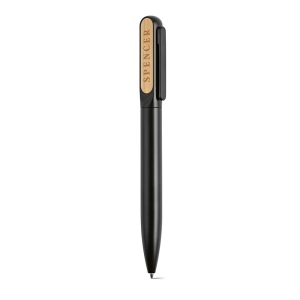 Stylo Plato en aluminium recyclé, encre bleue 1 km Dokumental® 6
