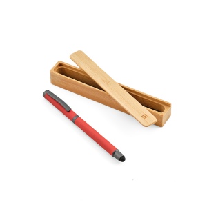 Stylo Woolf en inox recyclé, touch &amp; encre noire 1 km 36