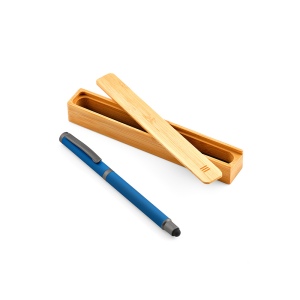 Stylo Woolf en inox recyclé, touch &amp; encre noire 1 km 41