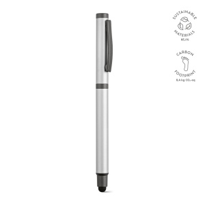 Stylo Woolf en inox recyclé, touch &amp; encre noire 1 km 6