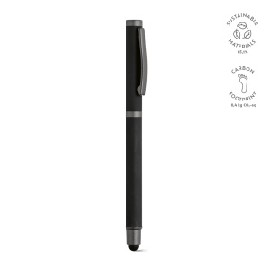 Stylo Woolf en inox recyclé, touch &amp; encre noire 1 km 2