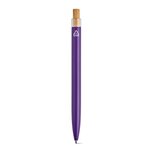 Stylo Tolkien en alu &amp; bambou, encre bleue 1km Dokumental® 62