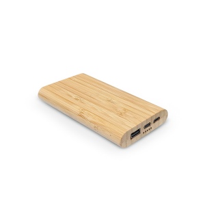 Batterie externe Pythagoras bambou, 15W, 10000mAh 3