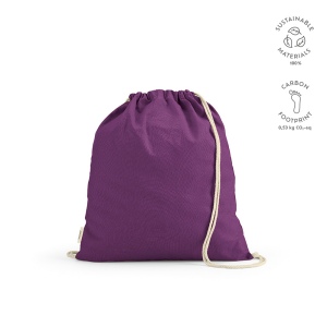 Sac à cordon Lhotse rCOTON 140 g/m². Cordon en coton recyclé 15