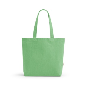 Sac shopping Blanc rCOTON 220 g/m². Anses 65 cm, soufflet 59