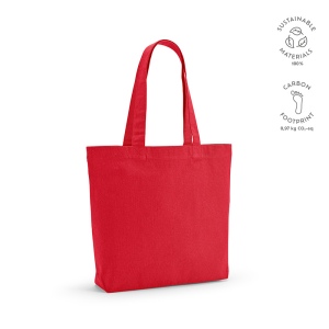 Sac shopping Blanc rCOTON 220 g/m². Anses 65 cm, soufflet 4