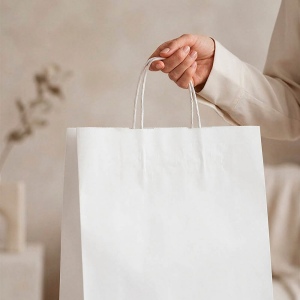 Sac kraft blanc Etna L. 100g/m². Fabriqué au Portugal 4