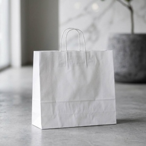 Sac kraft blanc Etna XL  100g/m². Fabriqué au Portugal 4