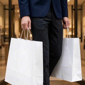 Sac kraft blanc Etna XL  100g/m². Fabriqué au Portugal 5