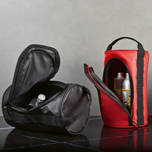 Trousse de toilette Riga 5,7L rPET, forme cylindre, poignée 21