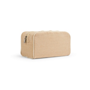 Trousse de toilette Rio 3,3L en jute 260g, avec fermeture Zip 3