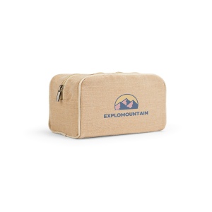 Trousse de toilette Rio 3,3L en jute 260g, avec fermeture Zip 4