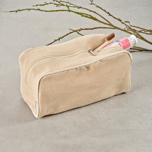 Trousse de toilette Rio 3,3L en jute 260g, avec fermeture Zip 7