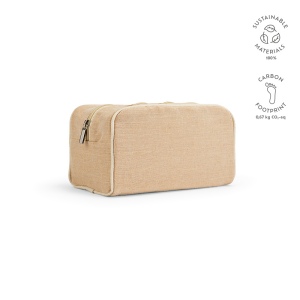Trousse de toilette Rio 3,3L en jute 260g, avec fermeture Zip 2