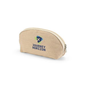 Trousse de toilette Dehli 1,5L en jute 260g, avec fermeture Zip 4