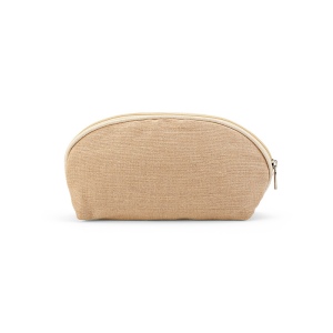 Trousse de toilette Dehli 1,5L en jute 260g, avec fermeture Zip 6