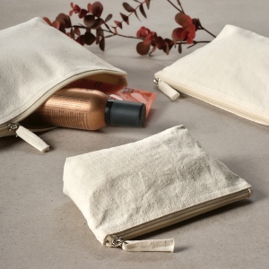 Trousse Cairo S. 1,1L en coton recyclé 320g, fermeture Zip 2