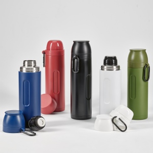 Thermos Loire inox 810&amp;#8239;ml. 2 gobelets et mousqueton 59