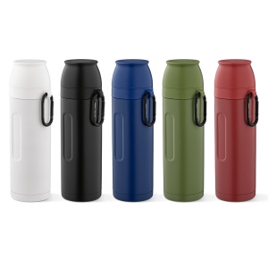 Thermos Loire inox 810&amp;#8239;ml. 2 gobelets et mousqueton 12